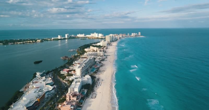 Playa turquesa de Cancún